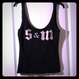 Betsey Johnson S&M Knit Tank Top